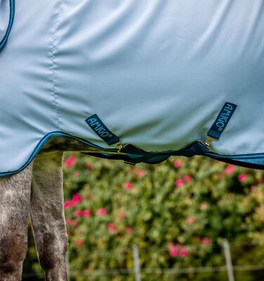 Протикомарна накидка для лошадей Horseware Amigo Ripstop Hoody, 155 см, Azure Blue/Navy & Electric Blue