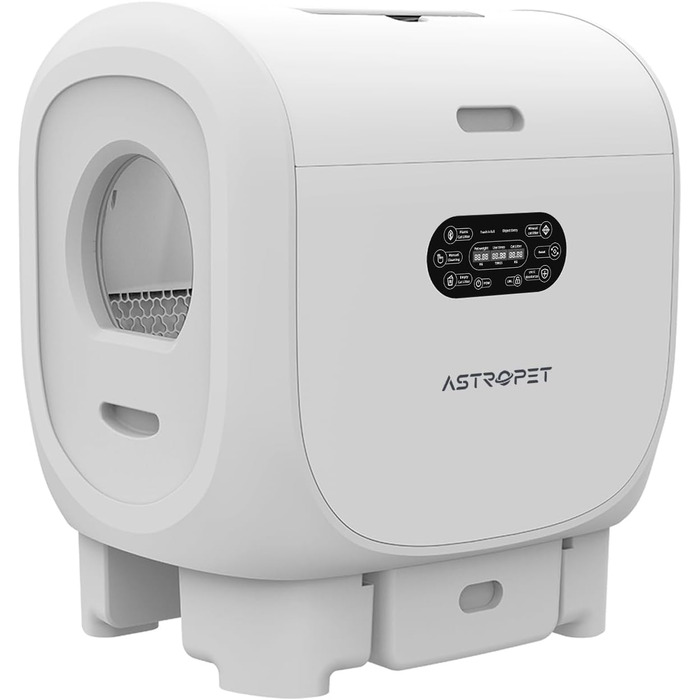 AstroPet 101L Самоочищаючий туалет для котів XXL, автоматичний лоток для кількох котів, з двома входами, UV-стерилізацією, дезодорацією іонізатором, керуванням з клавіатури