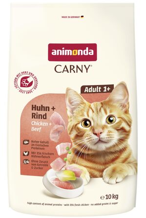 Сухий корм для дорослих котів Animonda Carny Adult з куркою та яловичиною, 10 кг
