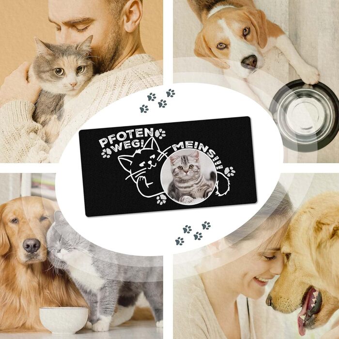 Персоналізована килимок для годування котів з фотографією - 