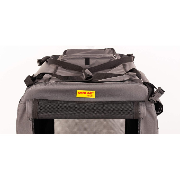 Транспортна переноска для собак та котів COOL PET сірого кольору, 102x69x80 см