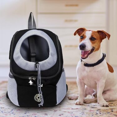 Відбиваючий рюкзак для тварин, регульована сумка для собак Oxford з вентильованою сіткою, надійний замок, для собак вагою 3–7 кг