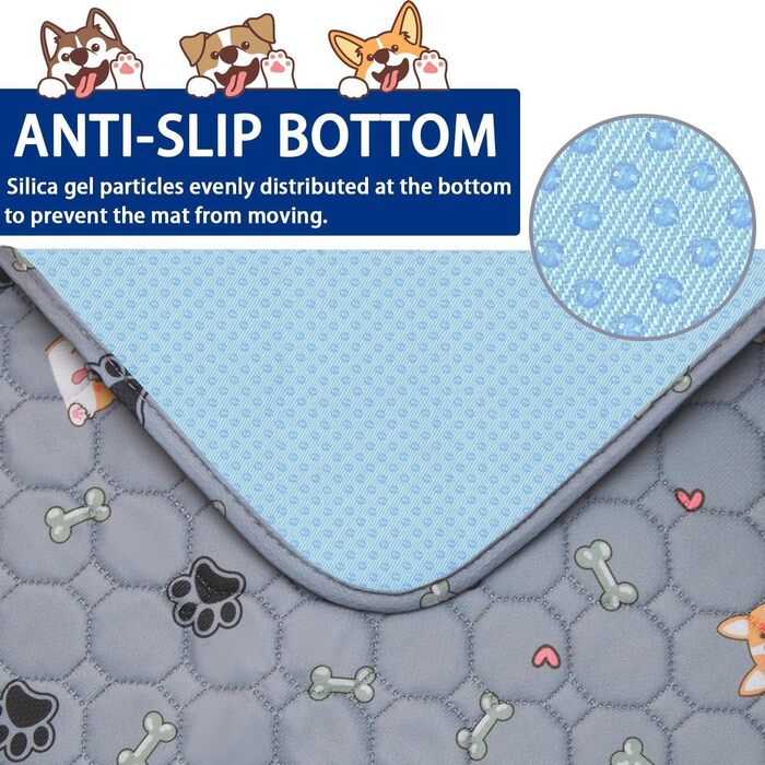 Підкладки для тварин, 2 шт. Зносостійкі килимки для цуценят та собак, швидко поглинаючі пелюшки для собак, котів, морських свинок -- 60x90 см