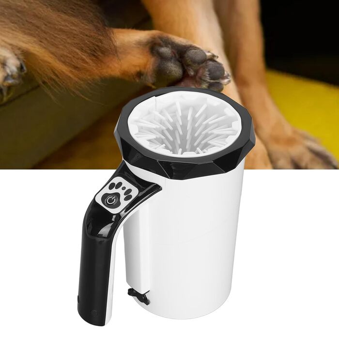 Автоматичний мийка лап для собак QANYEGN, електрична портативна мийка лап для собак і котів, силікон, чорний/білий