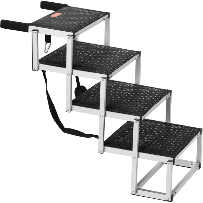 Сходинка для собак VEVOR у автомобіль: 4 сходинки, широка, складна, з антиковзким покриттям, легка алюмінієва трепічка для авто, SUV та вантажівок