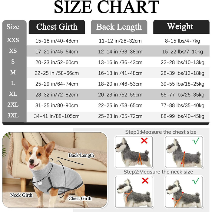 Пуловер для собак, теплий та м'який, зимовий пуловер для собак, котів, пуловер для маленьких, середніх та великих собак – (L, Сірий)