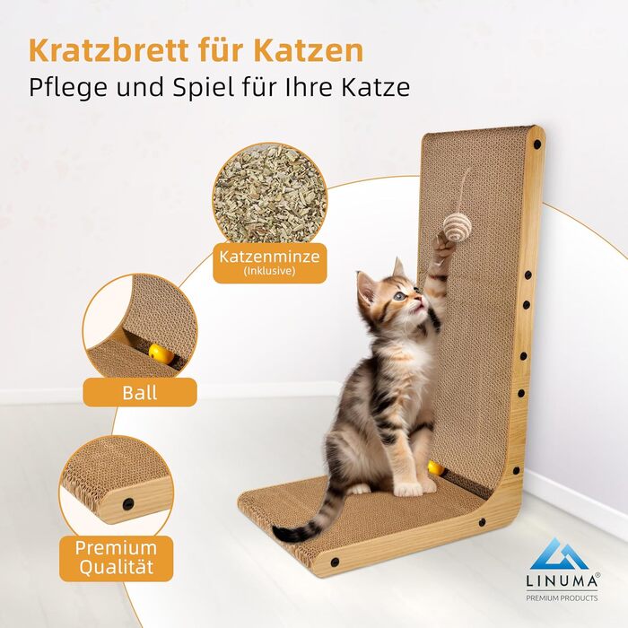 Кігтеточка для котів 68 см: велика, з картону, XXL, ліжко, ковдра та меблі для котів