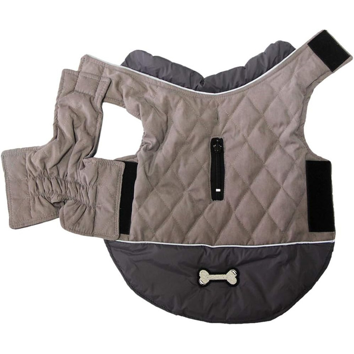 Водонепроникний теплий жилет для цуценят та маленьких собак, бавовна, сірий, XS (1 шт.)