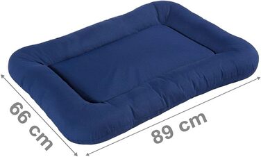 Ортопедичне собаче ліжко KAHU® з віскоеластичною піною (50x76 см) • М'яке та зручне ліжко для собак • Вологостійке та легко миється • Колір: блакитний (89 x 66 x 8 см)