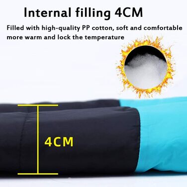 Водонепроникний зимовий пуховик для собак, теплий халат для маленьких та середніх собак, синій, розмір M