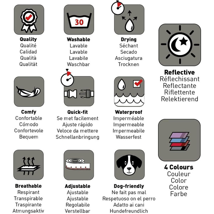 Шлейка для собак HALTI Walking з м'яким неопреновим наповнювачем, 5 регульованих ременів та світловідбиваючим матеріалом 3M, розмір M, колір фіолетовий