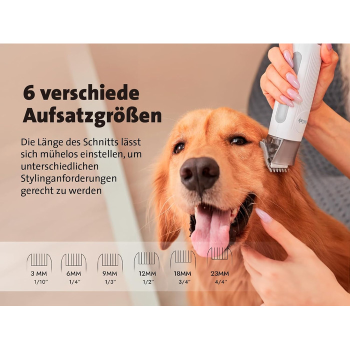 Набір для грумінгу тварин Molly&Cody SAMSON 7-в-1: машинка для стрижки, пилосос для шерсті, 6 насадок. Для собак та котів.