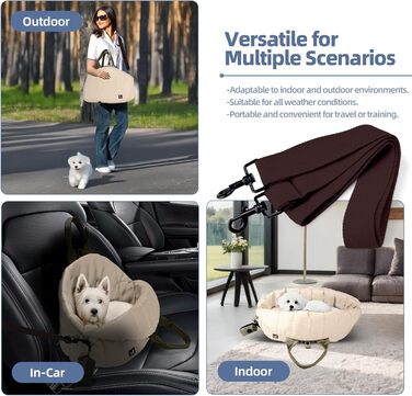 Сумка-переноска для собак Sytopia, середнього розміру, до 11,3 кг, бежевий колір (2024-0722)