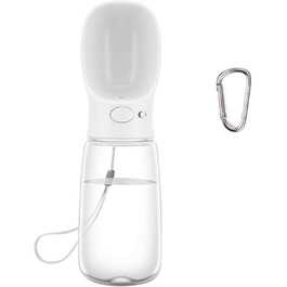 Турботрінка для собак на прогулянці, 550 мл, BPA-free, витоку, білий