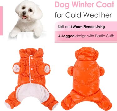 Зимовий одяг для собак AOFITEE: теплий, водонепроникний костюм, тепла жилетка, розмір Large, помаранчевий/червоний, візерунок 'Sunset Chevron'