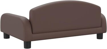 Ліжко для собак та котів з екошкіри, 70x45x30 см, коричневе - зручне, водонепроникне та довговічне