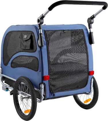 Фургон для собак VEVOR 45 кг 2-в-1: велосипедний/дитячий, сталь + Oxford 600D, синій