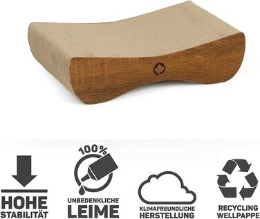 Котячий когтеточки Satellite Small - чорний, з котячою м'ятою, 37x10x23 см