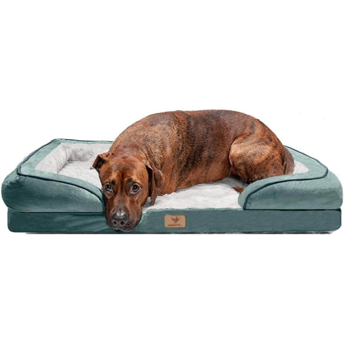 Ортопедичне собаче ліжко Traumreiter для великих та середніх собак, 135x100 см, зелене