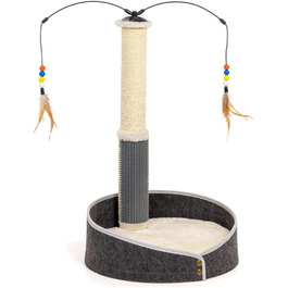 Котячий стовпчик для котів Lilly - інтерактивна іграшка для самостійних занять | 78 см | 33 x 33 x 80 см