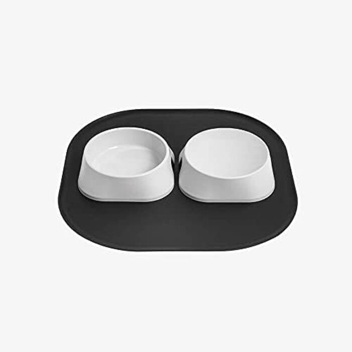 Миска для собак та котів Tiernapf 700мл, біла. Без BPA, з гумовими ніжками, з перероблених матеріалів.