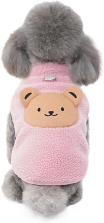 Теплий зимовий пуловер для собак маленьких порід (до 2.5 кг), зелений/рожевий (XL)