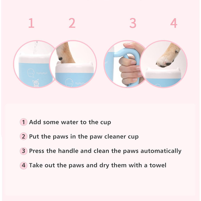 Автоматичний очищувач лап для собак та котів, силіконова щітка, портативний для видалення бруду