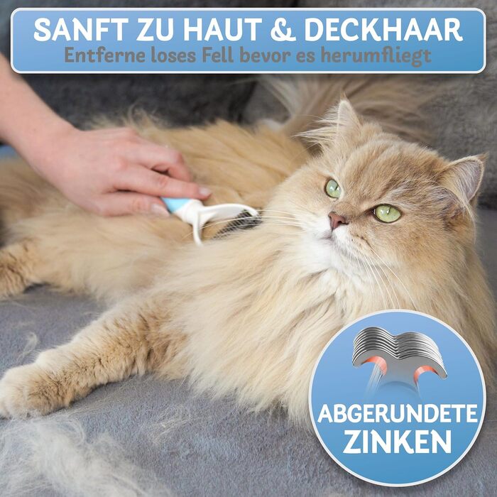 Бурштук для котів BluePet для догляду за підшерстям, вичісування та розплутування шерсті. Підходить для котів з довгою шерстю.