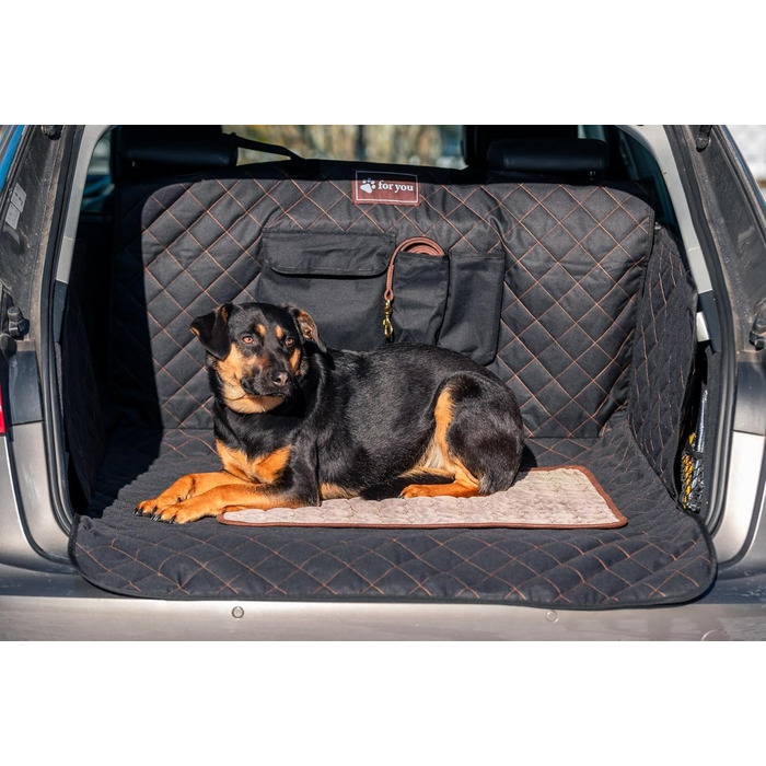 Захист для багажника з захистом краю вантажного отвору foryou® + килимок для собак - універсальний захист багажника для собак, водовідштовхувальний, стійкий до подряпин, преміум якість, Made in Germany