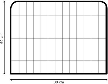 Клітка для цуценят Petigi, вольєр з порошковим покриттям, складається, розмір комірки 47 мм, для використання в саду, розмір (Ш x В): 80 x 60 см