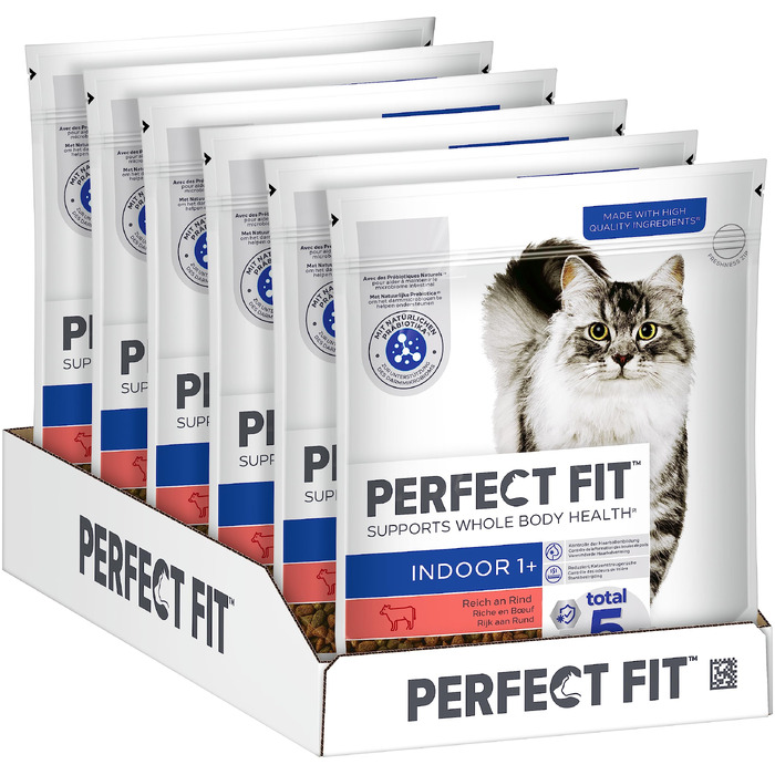 Сухий корм для дорослих котів Perfect Fit Indoor 1+ з яловичиною, 7 кг