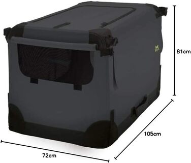 Maelson Soft Kennel переноска для собак, антрацит, 105x72x81 см