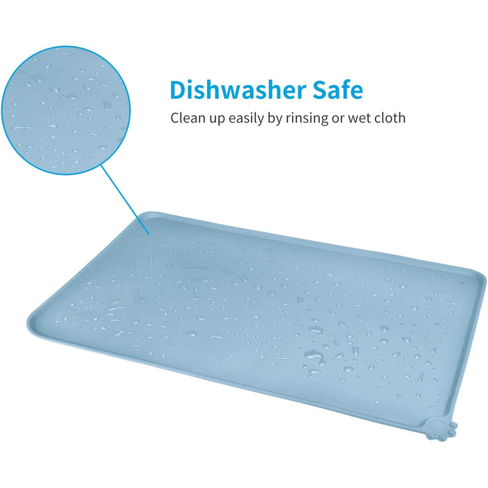 Силіконовий килимок для годування собак та котів AUDWUD, водонепроникний, антиковзкий, 87x58 см, колір Шiefer