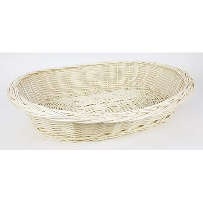 Корзина для собак Tigana з плетіння з лози, білий колір, 70 см (без подушки)