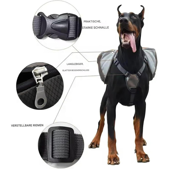 Сумка для прогулянок з собакою Renchey | Регульована, дихаюча сумка-рюкзак для собак - для прогулянок, кемпінгу, подорожей, авто, аеропорту, шопінгу