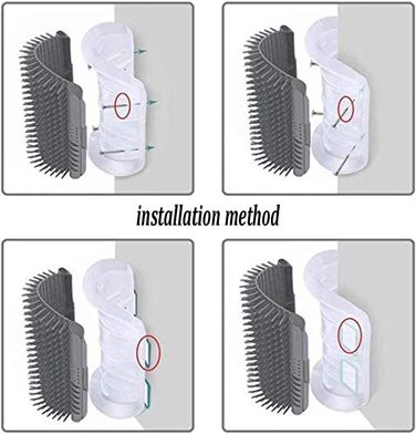 Щітка для котів Katzenbürste, для довгошерстих та короткошерстих, масажна, дряпалка кутова, 2 шт.