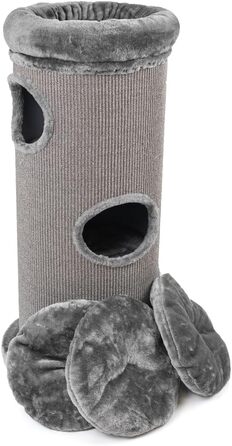 Котячий будиночок та когтеточка Olivia - антрацит, 40x40x100 см