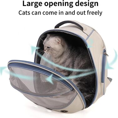 Сумка-переноска для собак | 33 x 25 x 41 см | Безпечна, практична, дихаюча переноска для собак | Ідеально для подорожей, прогулянок, транспортування в авто та громадському транспорті (Синій)