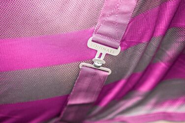 Захисна ковдра для коней Equinate Guardian з перехресною стропою та підстилкою на хребті - ковдра від екземи з ефективним захистом від комах - ковдра для випасу (Raspberry, 135 см)