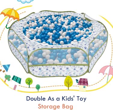 Pawaboo: Фрейгехеге для дрібних тварин, водовідштовхуваний, складаний, для кроликів, курей, кошенят, цуценят, кроликів, хом'яків. Візуальний вольєр з сіткою, блискавкою та нейлоновим дном (Синій + Білий квітковий принт)