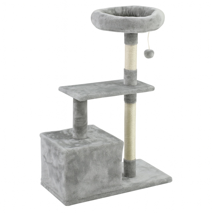 Високий когтеточка-комплекс з лежаком та стовпчиком, вежа для котів Wideshop 61 - 100 см