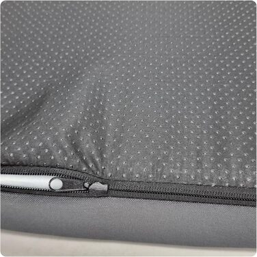 Ортопедичне собаче ліжко Odolplusz для великих собак | М'яке ліжко-кімната для середніх та великих собак | Собача матрацна подушка знімний, пральний чохол | (80x60x7 см, Сірий)