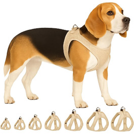 Шлейка для собак середнього розміру Flamingo Step&Go Bento Beige, L