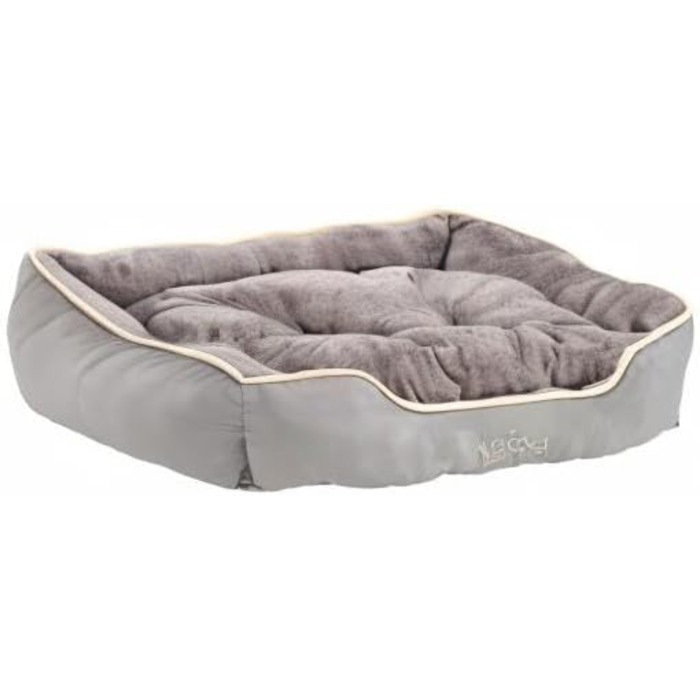 Лежак для собак і котів Dehner Sammy, 90x70x20 см, поліестер, сірий