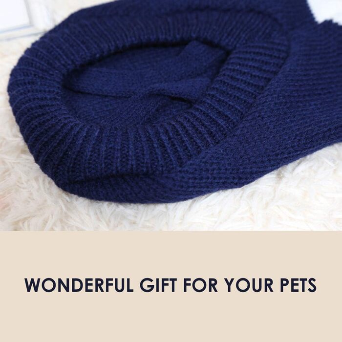 Пуловер для собак Petyoung з блакитними смугами, теплий зимовий светр з пряжі, для маленьких, середніх та великих собак, розмір XL28