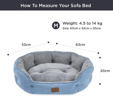 Лягу для котів BEDSURE, 51x48x15 см, з двостороннім внутрішнім подушечкою, місце для сну котів та маленьких собак