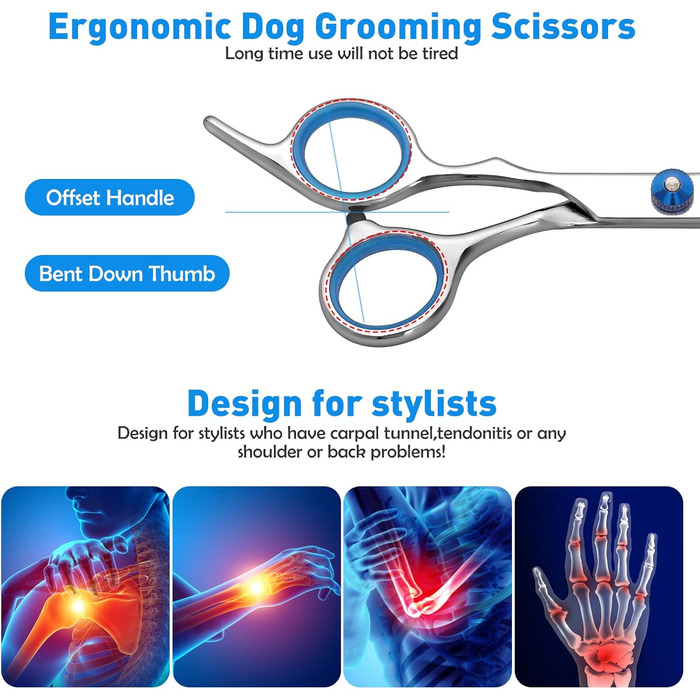 Ножиці для грумінгу собак та котів, професійні ножиці для догляду за шерстю, нержавіюча сталь