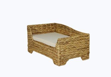 Кішка ліжко плетене з м'яким лежаком з ротангу гіацинту 52x33x27 см