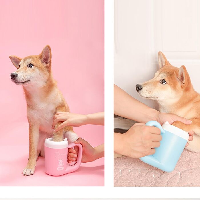 Автоматичний очищувач лап для собак та котів, силіконова щітка, портативний для видалення бруду