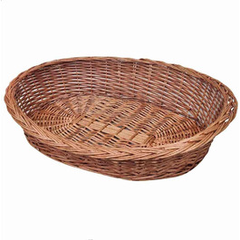 Ліжко для собак і котів vidaXL, натуральна лоза, 90×65×14 см
